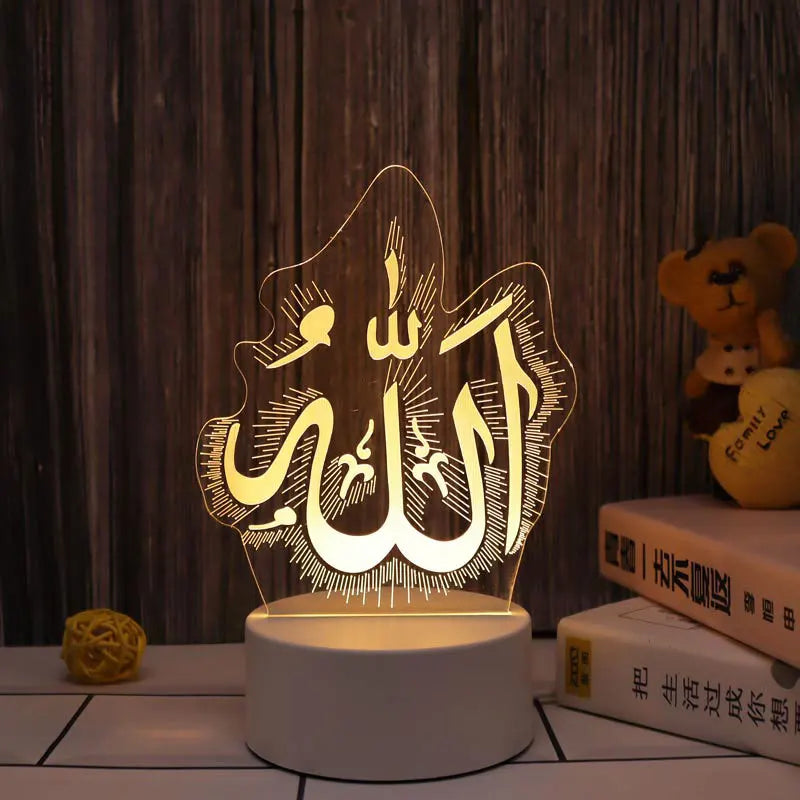 Ramadan Mosque LED Night Lamp – Crescent Moon Islamic Decor