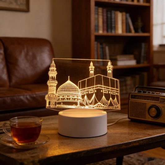 Ramadan Mosque LED Night Lamp – Crescent Moon Islamic Decor